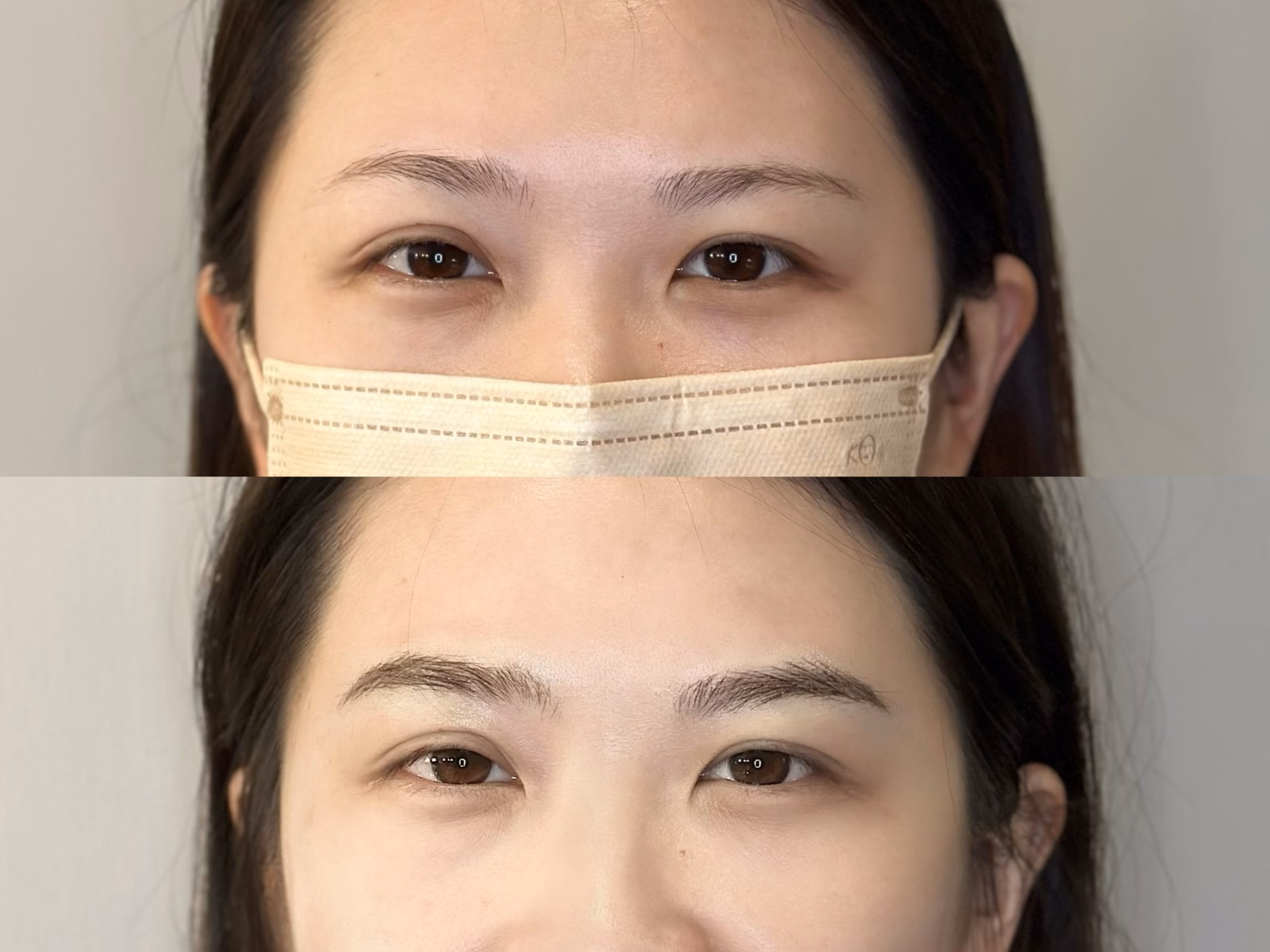 女士手工飄眉示意圖/圖來源:作品集