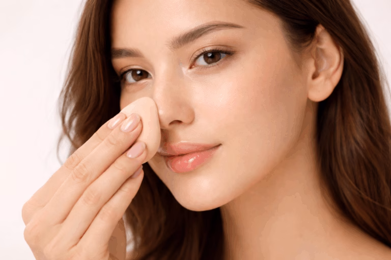 補妝總是越補越厚？把殘妝整理好再回補，不浮粉也不卡粉／圖來源：AI生成